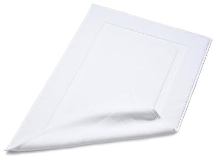 Sheer Linen Cotton White Bath Mat 20 X 30 Inches (Pack of 1)