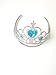 Princess Elsa Dress Up Party Costumes Accessories Set Gloves, Tiara, Wand and Braid, Lake Blue, 4 Pieces (Elsa 4 Pcs)