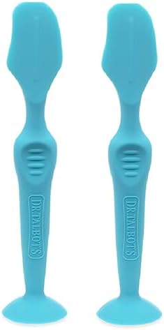 Nuby Scrubbies Silicone Bath Brush 2-Pack - Baby Bath Essentials In Blue