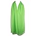 Hat To Socks Chiffon Scarf Sheer Wrap for Women (Lime green)