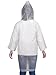 Mudder Kids Children Rain Poncho Raincoat Portable with Hoods and Sleeves (White)