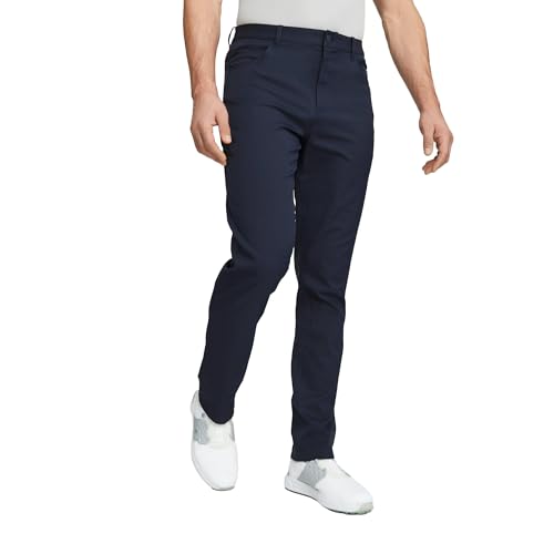 PUMA Men's Dealer 5 Pocket Pant Golf, Navy Blazer, 35W x 30L