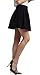 chouyatou Women's Double Waist Side Buttons Pleated Skirt (Medium, Black)