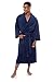 TexereSilk Mens Luxury Terry Cloth Bathrobe - NEW & IMPROVED FABRIC (Medieval Blue, LXL)