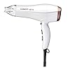 Conair 1875W Double Ceramic Hair Dryer, White/ Rose Gold, Pack of 1