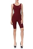 7Wins JJJ Women Catsuit Cotton Lycra Tank Bermuda Short Yoga Bodysuit Jumpsuit