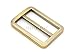 CRAFTMEmore Flat Metal Slide Buckle Triglide Strap Keeper Leathercraft Bag Belt Adjuster Sliders 6 Pack (1 Inch, Brushed Gold (Bronze))