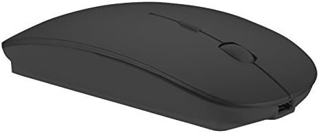 LOVRI Slim Wireless Mouse 2.4G Rechargeable and Portable Mouse for Notebook, Pc, MAC, Laptop, Computer (Black)