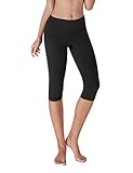 Yoga Reflex Women's Basic High Waist Active Running Workout Yoga Capri Leggings