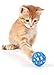 Maximum Mark 22 Cat Toys Kitten Toys Assortments, 2 Way Extra Large Cat Tunnel, Long 35 Inch Pet Tunnels Pink and Blue Colors - Fish, Fluffy Mouse, Crinkle Balls for Cat, Puppy, Kitty, Kitten¡­