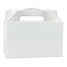 LaRibbons 12 Pack Treat Gift Boxes - 9.5 x 5 x 5 inches White Paper Box Recycled Kraft Gift Box with Stickers, Perfect for Birthday, Party, Wedding