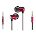 MATEDSOUS Earphones with Microphone Wired Headset Amazinn-1 Comfortable Earbuds for Sleepers Noise Cancelling in Ear Headphones Hi-Fi Clear Sound Red Small Tiny Premium Box with Pouch