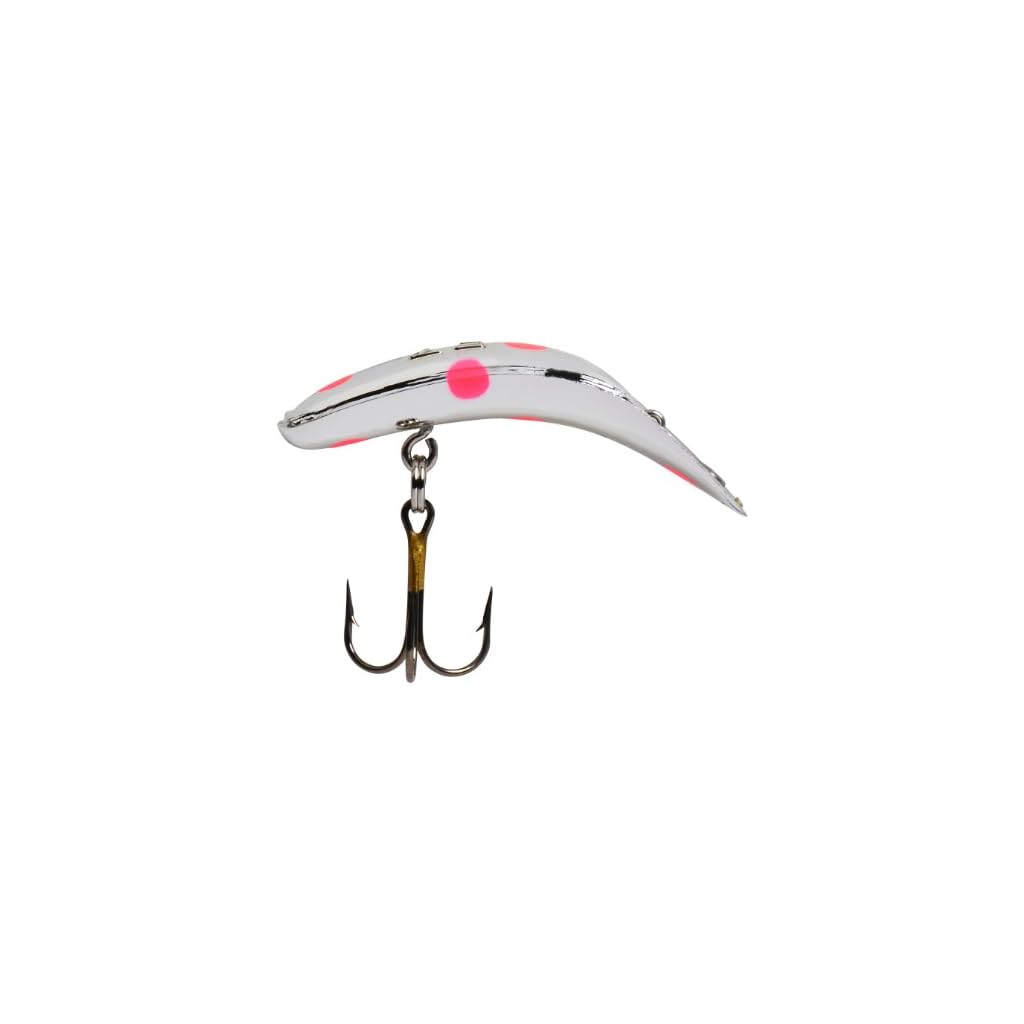 Yakima Bait FlatFish F6 High Action Plug, 2Inch, Metallic Silver Red