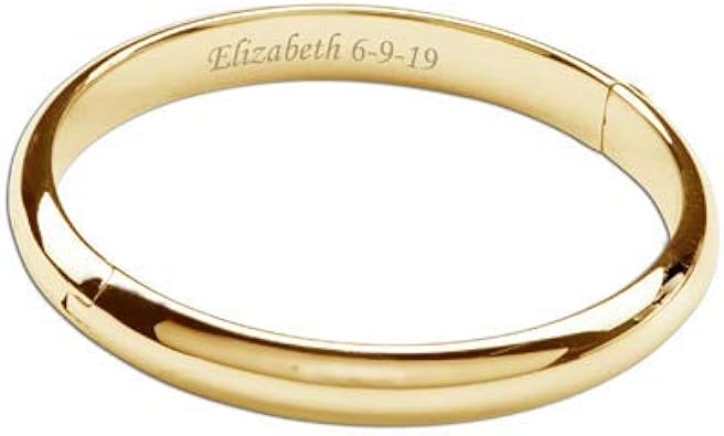 silver engraved baby bangle