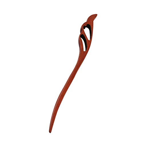 image for Prettyia 3 Styles Vintage Women Wood Hairpin Traditional Wooden Hair S