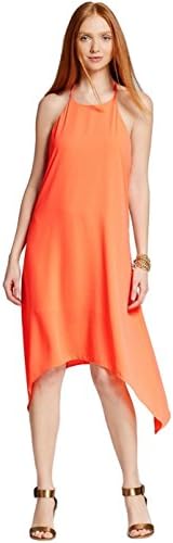 Shameless Women's T-Back Halter Midi Dress (Medium, Nemo Orange)