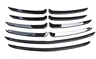 Huanlovely: Car Styling ABS 10 pcs Full Set Front Grille Cover Trim for Mazda 6 Atenza 2016 2017 Front Grille Grill Strips Covers Trim