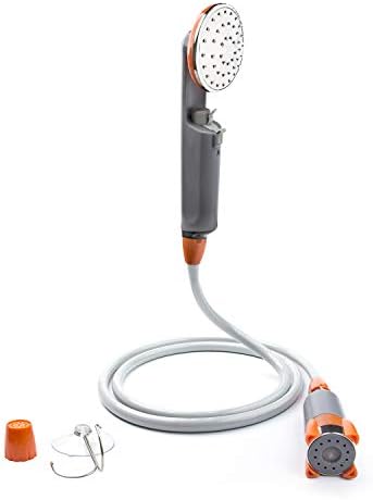 Portable Camping Shower, ELECTRAPICK Upgraded Outdoor USB Rechargeable Battery Powered Handheld Shower Compact Camping Showerhead for Camping, Hiking, Backpacking, Travel, Beach, Pets, Plants