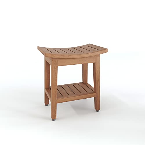 AquaTeak The Original Maluku 18" Teak Shower Bench with Shelf Pricepulse
