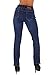 Style B925I1 – Colombian Design, Mid Waist, Butt Lift, Boot Leg Jeans in Dark Blue Size 7