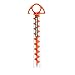 Orange Screw Ultimate Ground Anchors: Heavy Duty Screw-in Tent Stakes for High Wind, Sand, Canopies, and Camping - Made in USA, Included T-Grip Tool - (Small, Single Pack, Orange)