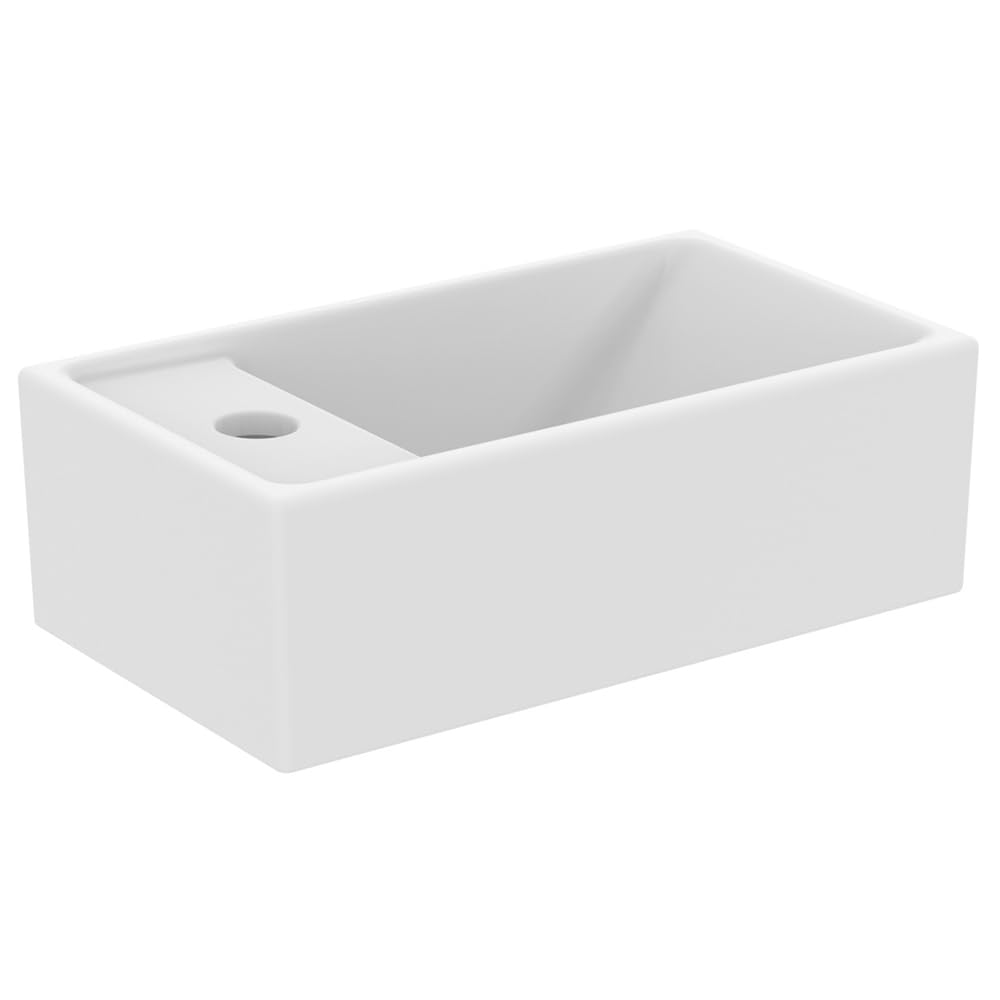 Cloakroom Sink/Basin - Ideal Standard i.Life S 37cm Cloakroom Basin, 1 tap Hole, Left Hand, E211301, White