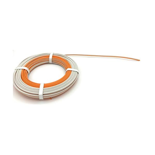 BELI-BECO YL6220 Kabel - Kupferlitze 2 x 0,5 mm² (2x16x0,20 mm) - Zwillingsleitung - 20 m Ring (Weiß-Orange) – Bild 8