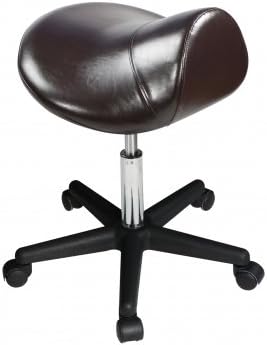 Best Massage Ergonomic Swivel Saddle Stool, Posture Chair with a Durable Pneumatic Hydraulic Lift (Sleek Black Color)