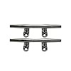 2-BRAND-NEW-316-STAINLESS-STEEL-4-HOLE-HERRESHOFF-6-MARINE-BOAT-DOCK-DECK-LINE-CLEATCLEATS