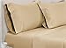 CHATEAU HOME COLLECTION 100% Egyptian Cotton Sheets Queen Size, 800 Thread Count Semolina 4 Piece Sheet Set, Solid Sateen Weave 16