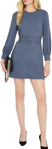 women's belted mockneck long-sleeve stretch jersey dress Lauren Ralph Lauren Dress Womens Belted Mockneck Jersey Dress Circuit Brown  10 at Amazon Women's Clothing store