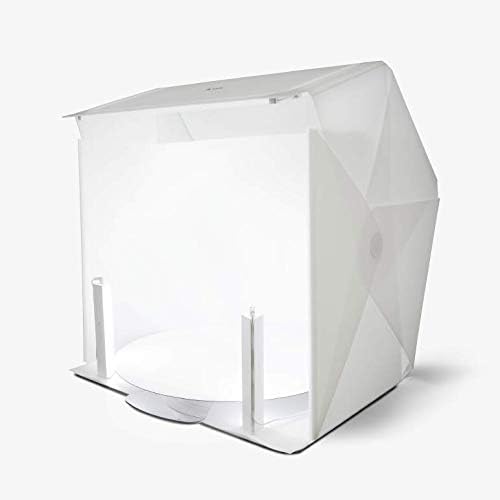 Portable foldable photo studio Foldio3 + Extension Kit + Foldio360 + Halo bar Orangemonkie object jewellery items dishes shooting lightbox tent backdrop adjustable accessories white 25 inches M2004R