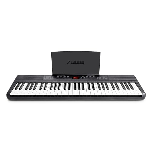 Alesis Melody 61 MK4 Piano con Teclado para Principiantes con Altavoces de 61 Teclas, Soporte para Tableta/Partituras, 300 Sonidos y Lecciones de Música