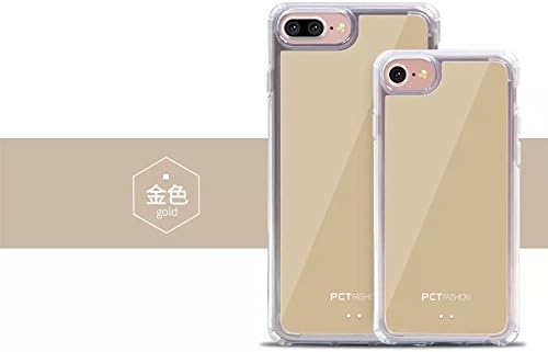 iPhone X Case, Hard Clear Thin Transparent Border with Black Back Snap On Cover for Apple iPhone X (Gold)
