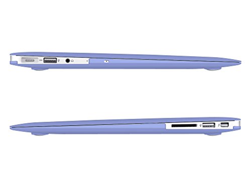 UESWILL Smooth Soft-Touch Matte Hard Shell Case Cover for 2008-2017 MacBook Air 13 inch (Model A1466 / A1369) + Microfibre Cleaning Cloth, Serenity Blue