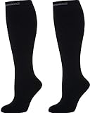 CompressionZ Below Knee High Compression Socks (1 Pair), 20-30mmHg, Large - Black