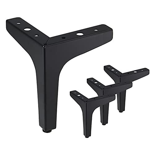 Kyuionty Set of 4 Furniture Legs 6 Inch, Modern Metal Furniture Sofa