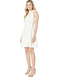 Vince Camuto Crepe Fit & Flare w   Bow Neck - Vestido para mujer