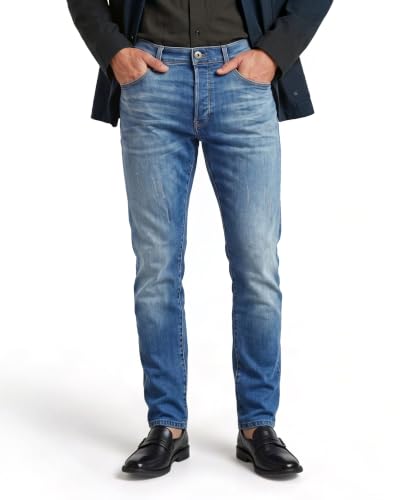 G-STAR Men's 3301 Slim Jeans, Multicolor (worn in lunar blue coated 51001-D930-H548), 35W / 38L