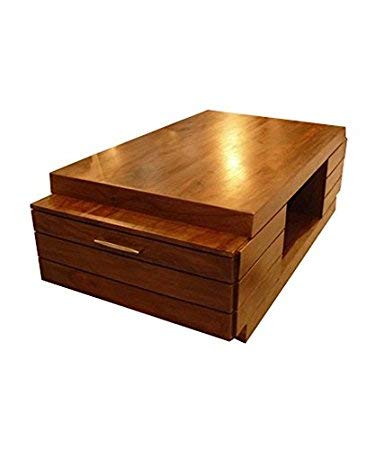 Ganpati Arts Sheesham Wood 2 Drawer Center Coffee Table For Living