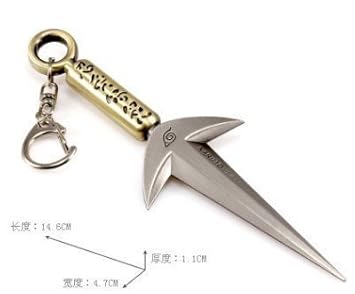 Naruto Vierte Hokage Minato Namikaze Yondaime Kunai echt größe Keychain keychain Metall ihrer