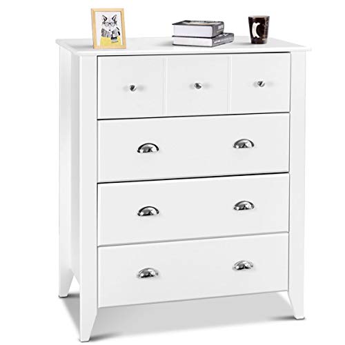 Giantex Bedroom Chest Drawer Dresser Accent Armoires 4 Drawers