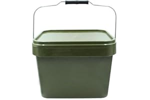 BlesConi 5L Carp Fishing Bait Bucket with Handle – PP Plastic Tackle Box for Boilies & Terminal Gear