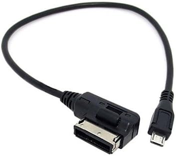 azazaz AB Media in AMI MDI Micro USB Charge Adapter Cable for Car VW Audi 2014 A4 A6 Q5 Q7 & Mobile Phone Tablet