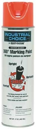 Marking Paint, Fluor. Red Orange, 17 oz.