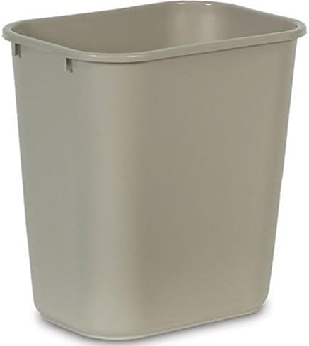 Rubbermaid LLDPE rolled rim resistance Commercial Products Rubbermaid Commercial FG295200BEIG Deskside Trash can ,Color: Beige