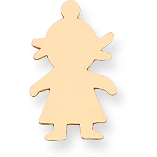 14K Gold Girl Stamping Disc