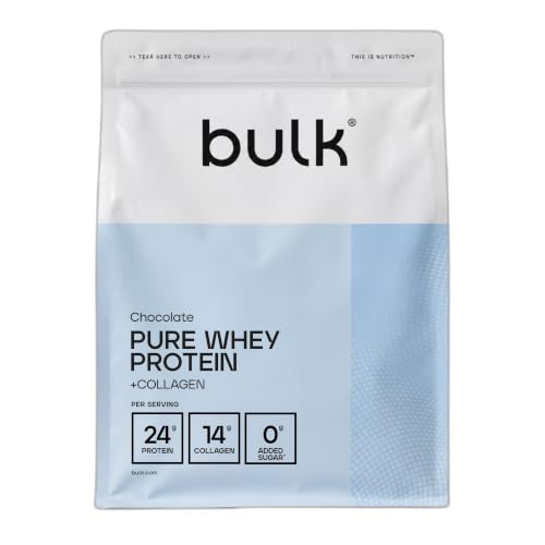 Bulk Pure Whey Protein + Collagen, Chocolate, 450g