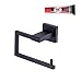 KES Matte Black Toilet Paper Roll Holder Toilet Tissue Holder Dispenser Rustproof SUS304 Stainless Steel Modern Square Style Wall Mount, A2470-BK
