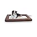 K&H Pet Products Heated Deluxe Lectro-Soft Outdoor Dog Bed with Bolster, Orthopedic Warming Pet Pad, Outdoor Heated Pad for Pets, Heated Outside Dog and Cat Bed, Chocolate/Tan Large 34.5x44.5in